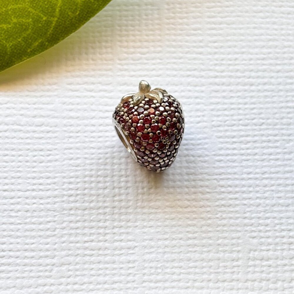 Genuine Pandora Red Pave Strawberry Charm